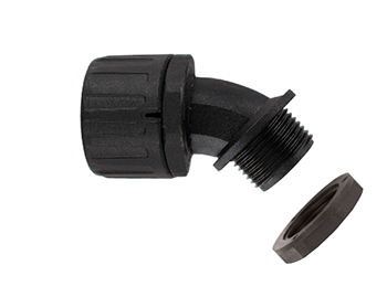 PLIOLOCK PLA 34-M32-45 BLACK ELBOW CABLE GLAND 45°