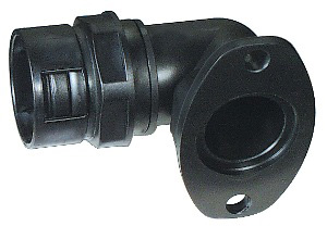 PLIOQUICK 29 90° WF BLACK 90° FLANGED ELBOW GLAND